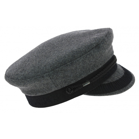Casquette Marin Camaret Laine Anthracite - Traclet