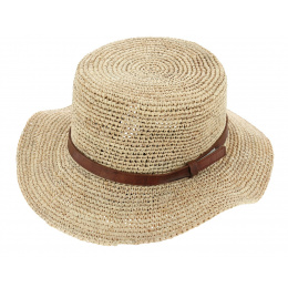 Traveller Hat / Bogota Boater Foldable Natural Raffia - Traclet