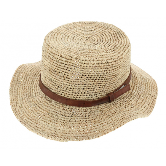 Traveller Hat / Bogota Boater Foldable Natural Raffia - Traclet