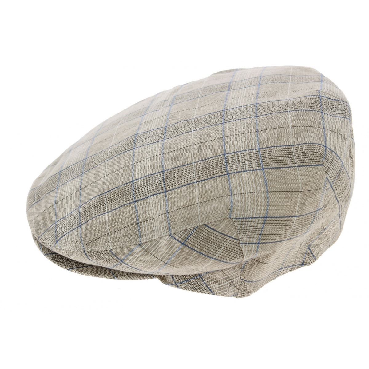 Piedmont Linen & Cotton Beige Flat Cap Crambes