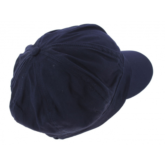 Navy Blue Cotton Newsboy Cap - Traclet