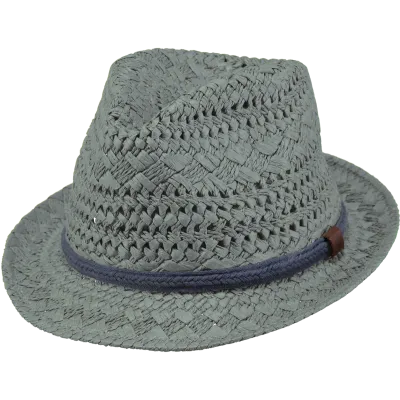 Trilby Hat Ibiza Paper Dark Celadon Grey - Barts Reference: 8133 | Chapellerie Traclet