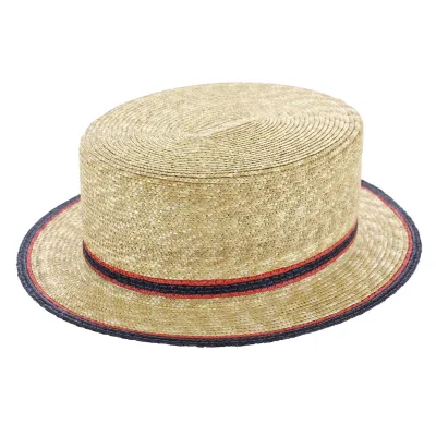 Grezzo Natural Straw Boater Hat - Tesi Reference: 8138 | Traclet Hat Shop