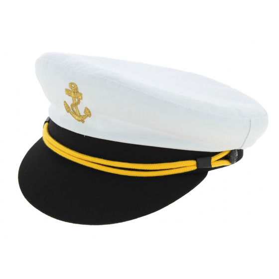 NewPort Cotton White Sailor Cap - Traclet