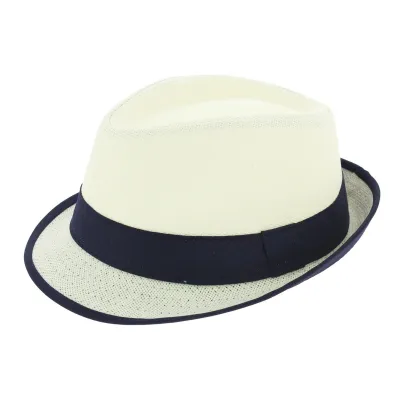 Chapeau Tribly Blanc Papier Paille Enfant - Traclet Reference : 8164 | Chapellerie Traclet