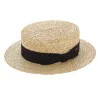 Double-grooved Straw Boater - Guerra 1855 Reference: 7042 | Traclet Hat Shop