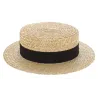 Double-grooved Straw Boater - Guerra 1855 Reference: 7042 | Traclet Hat Shop