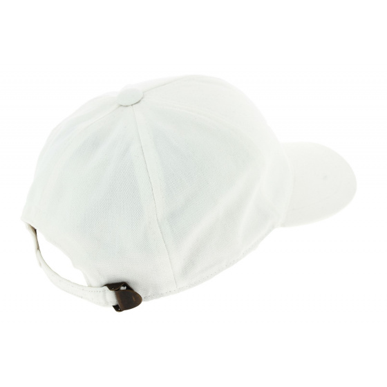 White Cotton Baseball Cap - Modissima White Cotton Baseball Cap - Modissima