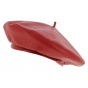 Red Leather Nappa Basque Beret - Torino 