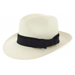 Fedora Hat White Panama Customizable - Traclet