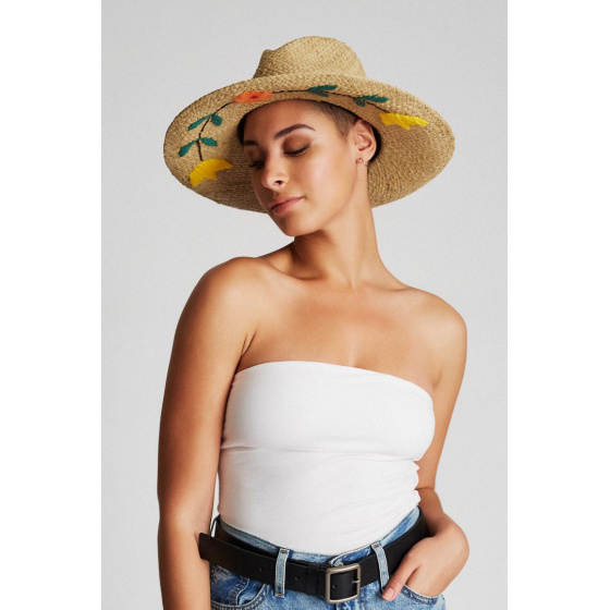 Chapeau Fedora Jenna Tan Raphia - Brixton Chapeau Fedora Jenna Tan Raphia - Brixton