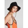 Chapeau Fedora Penn Coton Noir - Brixton Reference : 8188 | Chapellerie Traclet