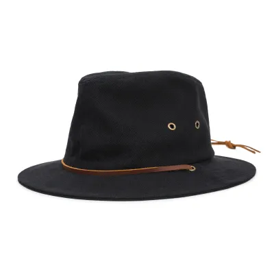 Black Cotton Penn Fedora Hat - Brixton Reference: 8188 | Traclet Hat Shop