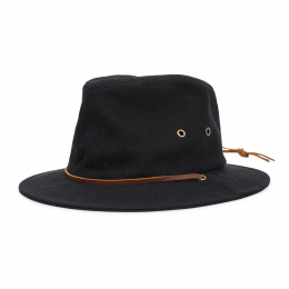 Black Cotton Penn Fedora Hat - Brixton