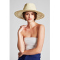 Brixton Hampton Beige Raffia Straw Fedora Hat