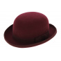 Burgundy Wool Felt Bowler Hat - TRACLET