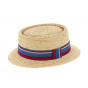 Boater - Sumac PorkPie Hat Natural Straw - Traclet