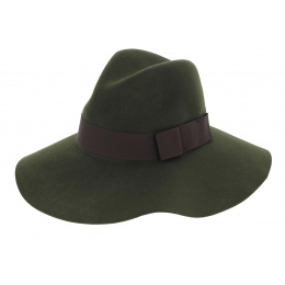 Piper Olive Wool Felt Wide Brim Hat - Brixton
