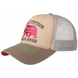 Beige Cotton Shafter Snapback - Stetson