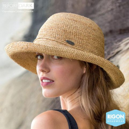 Natural Raffia Breton Hat Anoucka - Rigon Headwear