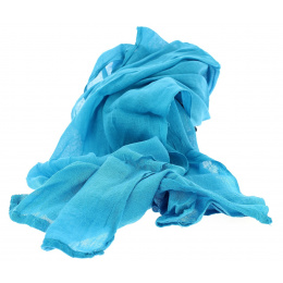 Blue Tuareg cheche scarf