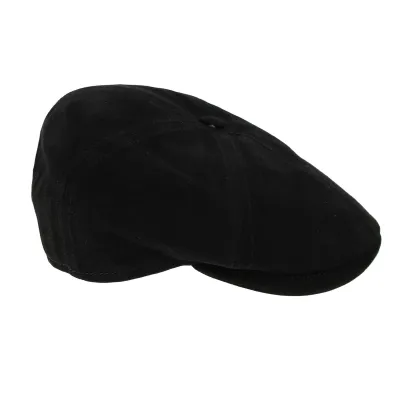 Casquette Arnold Forks Cuir d'Agneau Noir - Traclet Reference : 8232 | Chapellerie Traclet