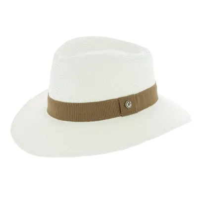 Traveller Libertad Panama Hat White / Brown - Traclet Reference: 8233 | Traclet Hat Shop