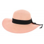 Pink Panama Wide-Brimmed Hat