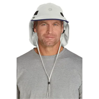 Casquette Baseball Goom Cache-Nuque & Visage Beige - Coolibar Reference : 7985 | Chapellerie Traclet
