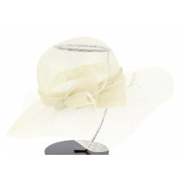 Enola Wide-brimmed Formal Hat - Ivory