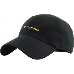 Black Cotton Be Humble Strapback Baseball Cap - Kbthos
