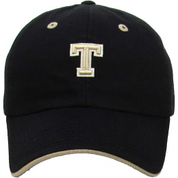 T Strapback Baseball Cap Cotton Black - Kbthos