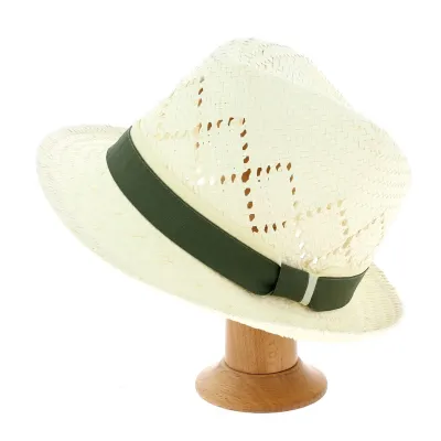 Chapeau TRILBY ruban vert Reference : 8263 | Chapellerie Traclet