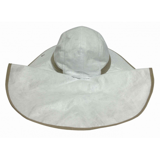 Beige High Protection Neck Cover Hat - Soway