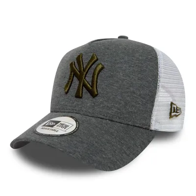 New York Yankees Grey Essential A Frame Trucker Cap Reference: 8300 | Traclet Hat Shop