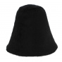 Felt cloche hat fur
