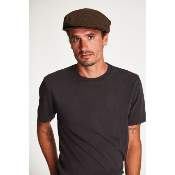 Brown Barrel Flat Cap - Brixton