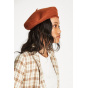 Audrey Rust Wool Felt Beret - Brixton