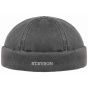 Quimper Docker Cap Black Cotton - Stetson