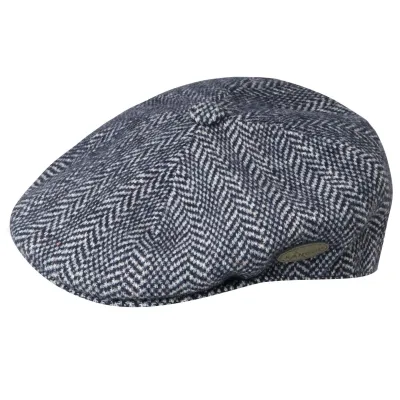 Casquette béret Wool Herringbone - Kangol-noir Reference : 8297 | Chapellerie Traclet