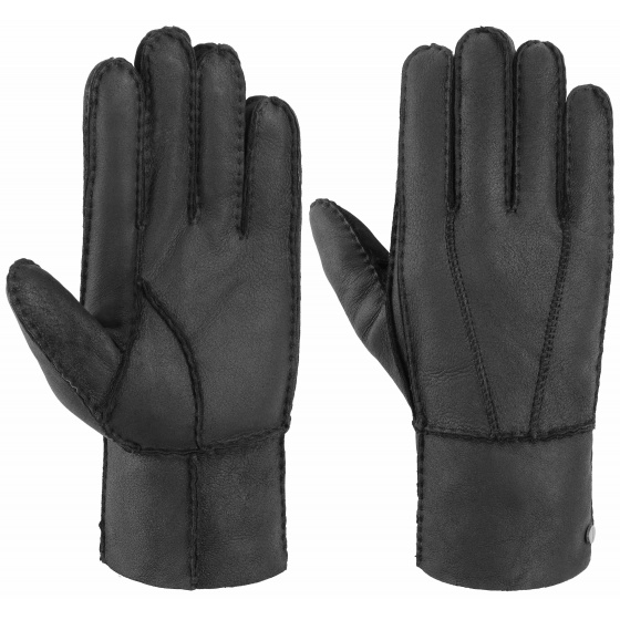 Gant Gloves En Cuir Noir - Stetson