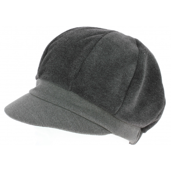 Elorine Newsboy Cap in Grey Fleece - TRACLET