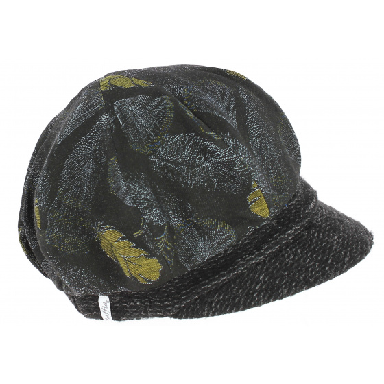 Black Palaka Newsboy Cap - TRACLET
