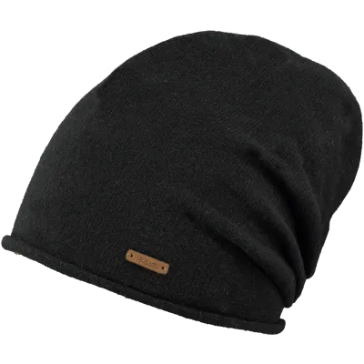 Oversized Romeo Cashmere Beanie Black - Barts - knitted beanie Reference: 2979 | Traclet Hat Shop
