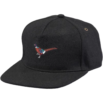 Pheasant Black Flat Visor Cap - Barts Reference: 4847 | Traclet Hat Shop