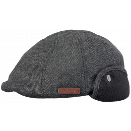 Tobyas Grey Ear Flap Cap - Barts