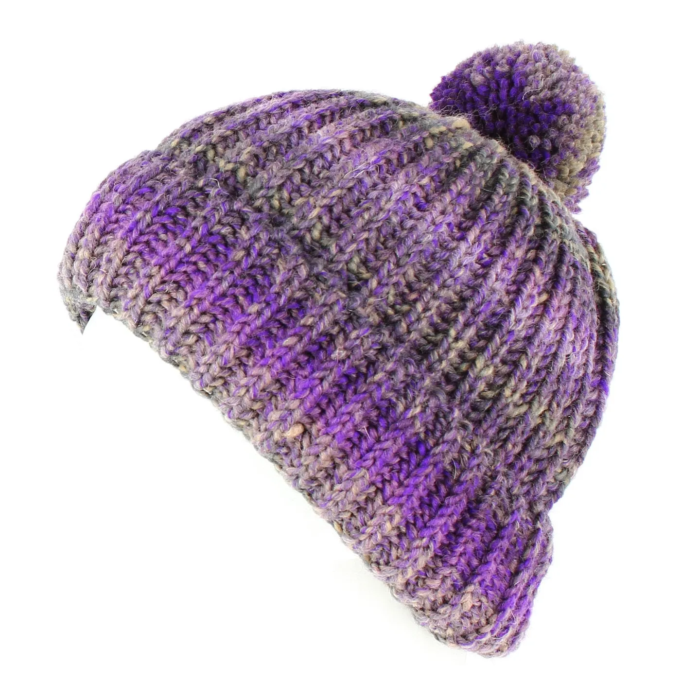 Bonnet Argume Violine Pompon Reference : 4437 | Chapellerie Traclet