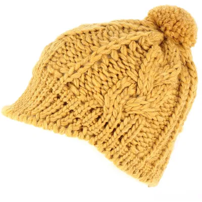 Mustard yellow Cublize beanie cap Reference: 4121 | Traclet Hat Shop