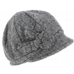 Grey Boiled Wool Neima Cap - Traclet