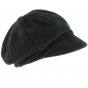 Abby Fleece Newsboy Cap Black - TRACLET